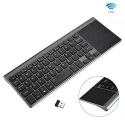 2.4G Wireless Keyboard with Touchpad Mouse 2 In 1 Thin Numeric Keypad for Windows Desktop Laptop PC TV Box Computer