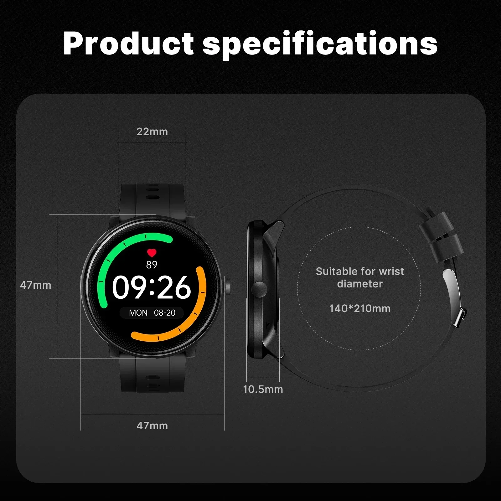 MOES Reloj inteligente Alexa Rastreador de ejercicios incorporado Frecuencia cardíaca y dos estilos de dial Monitor de oxígeno en sangre, pantalla