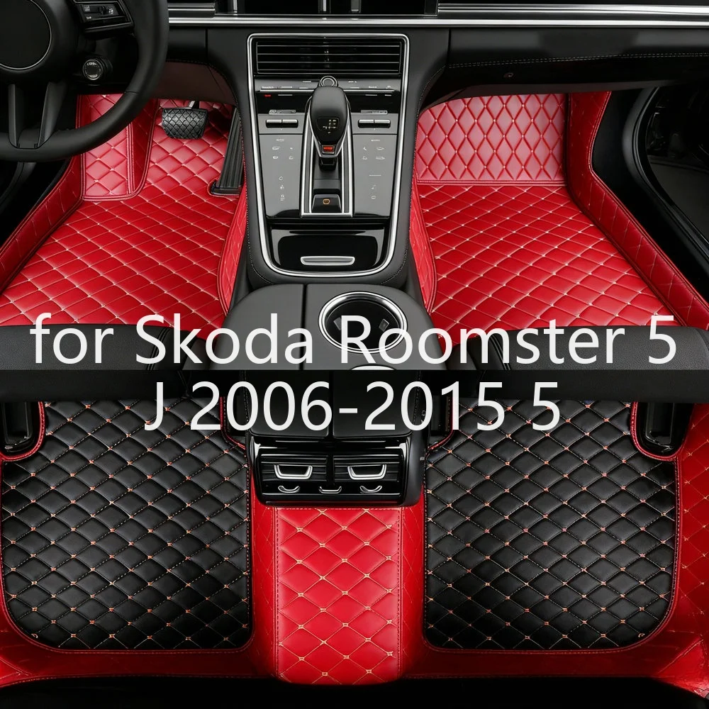 Maßgefertigte Autofußmatten für Skoda Roomster 5J 2006-2015 5-Sitzer LHD RHD 3D Vollumfassende TPE-Fußmatten Wasserdicht Rutschfest Verschleißfest Auto-Innenausstattung 4c120
