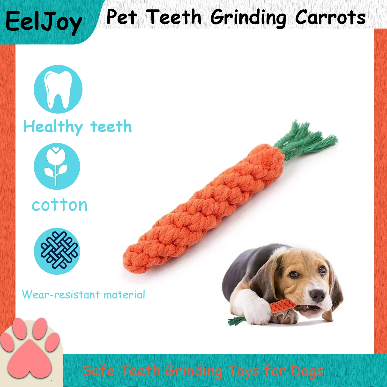 

EelJoy Pet Teeth Grinding Carrots Cute Carrots Teeth Grinding Care Pet Teeth Chewable and Anti Bite