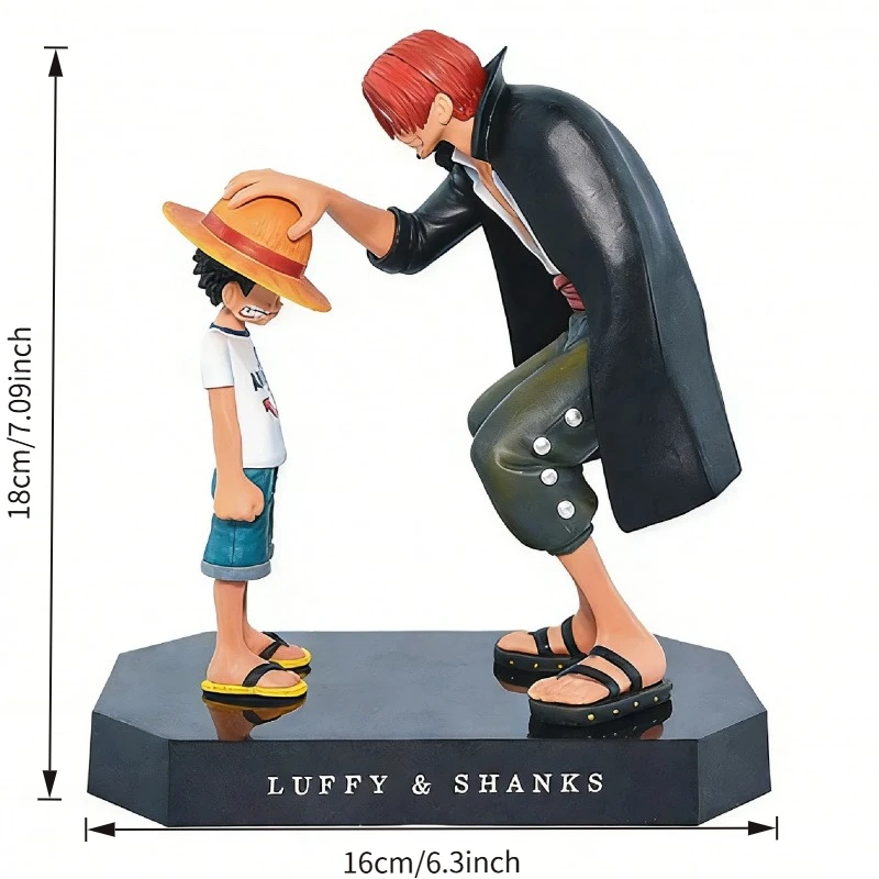 One Piece Anime Actionfigur PVC 18cm Luffy Zoro Shanks Figur Sammlerstück Modell Spielzeug als Geschenk – Detail 1