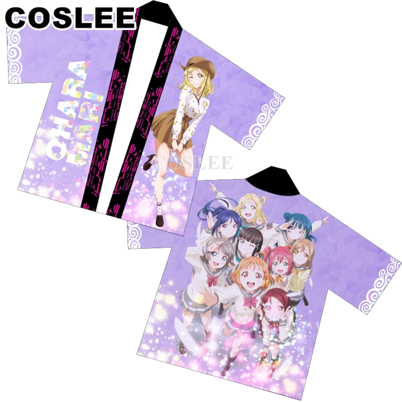 COSLEE LoveLive Sunine Ruby Mari Riko Dia You Yoshiko Haori Outfit Jacket Coat Top All Members Cosplay Costume For Women Men New