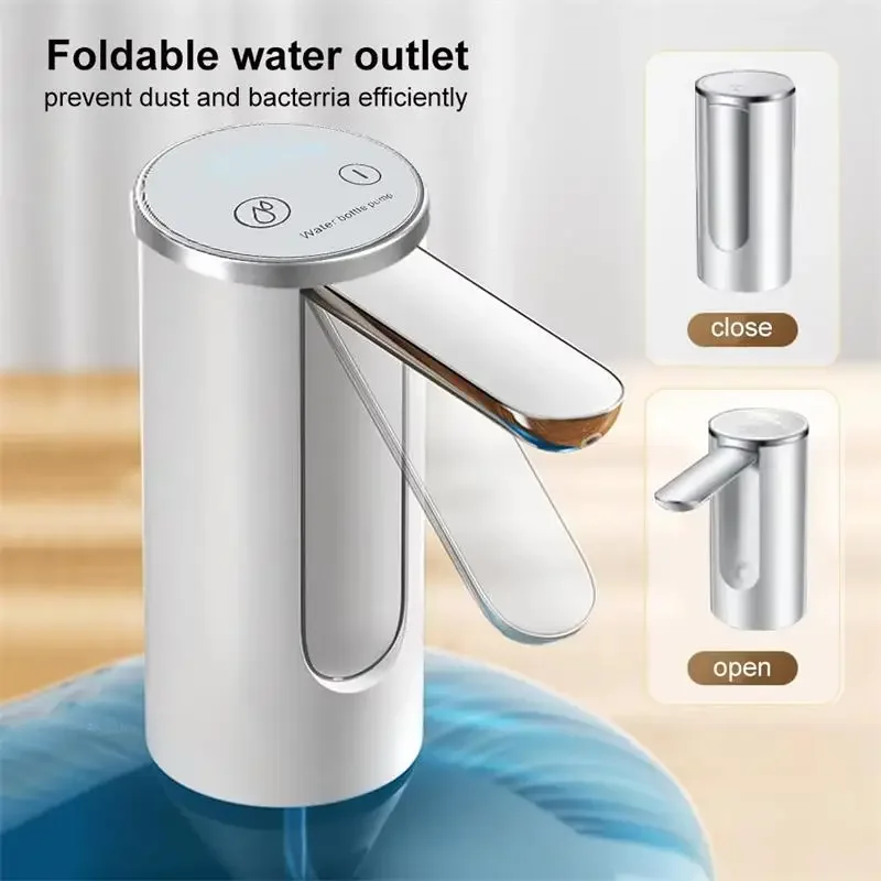 Xiaomi Pompa acqua elettrica Carica USB Display a LED Interruttore automatico Dispenser di bevande Ricarica Dispenser pompa per bevande con interruttore automatico a 1 clic