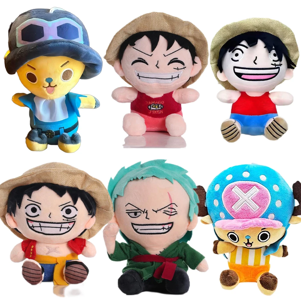 

2026 Hot Japanese Anime One Piece Plush Toys Cartoon Figure Luffy Chopper Ace Roronoa Zoro Cute Stuffed Doll Kids Xmas Gifts!