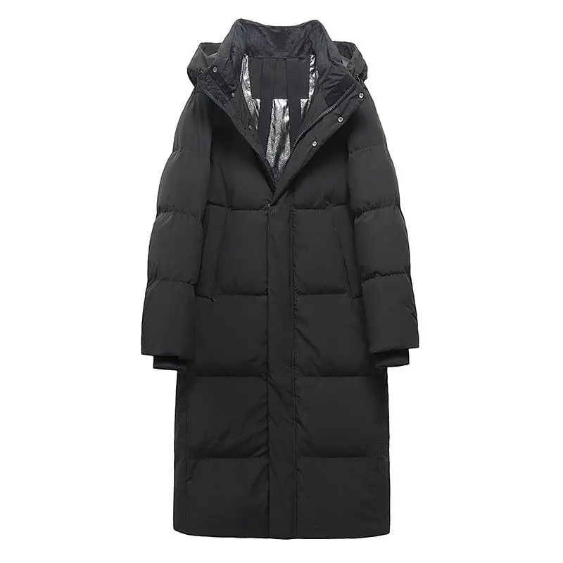 

2025 Winter New Women's Down Cotton Jacket Long Windproof Hooded Cotton Jacket