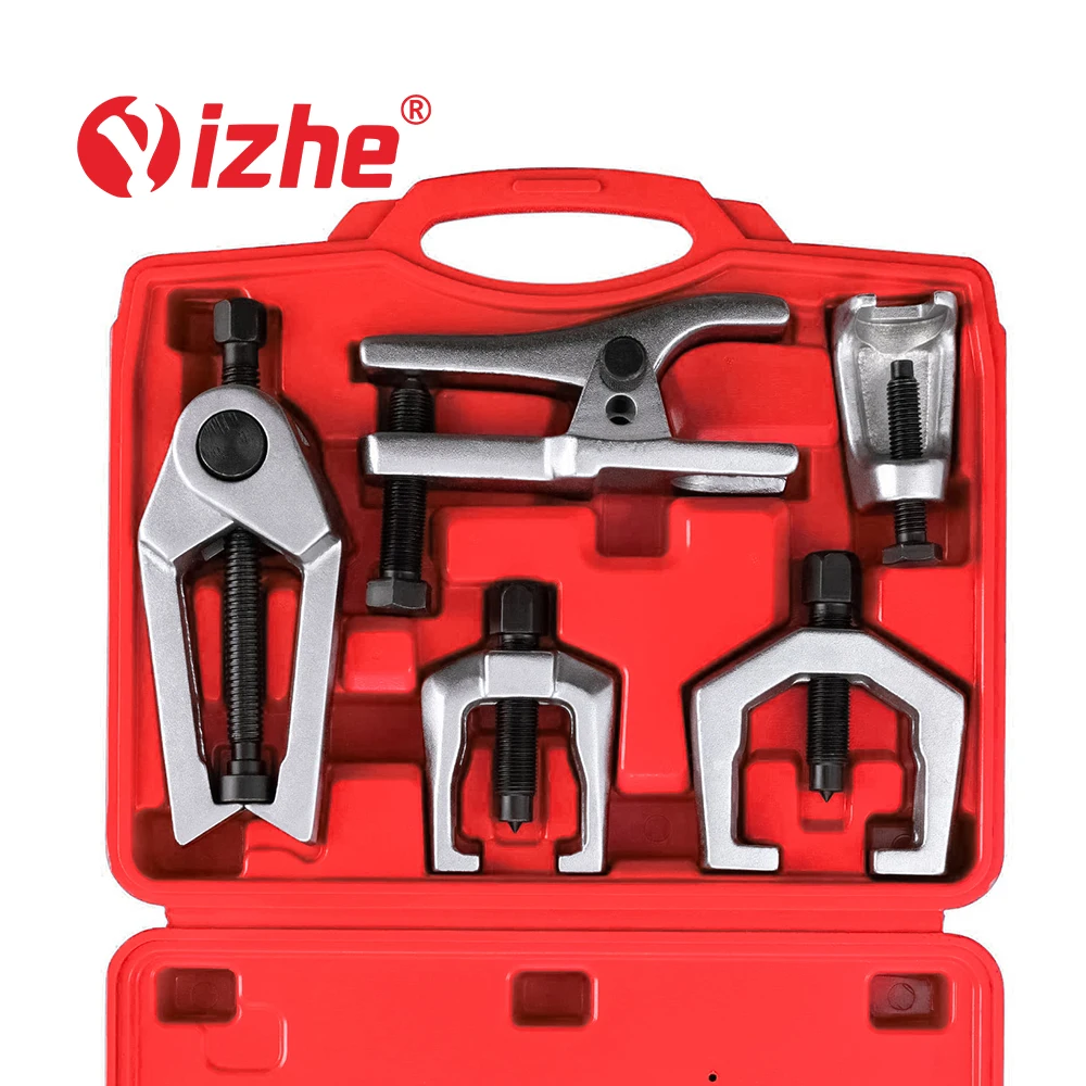 

Автомобильный передний сервисный комплект 5-в-1, сепаратор шарового шарнира, съемник рычага Pitman, набор инструментов для концевого рулевой тяги, все сепараторы подшипников