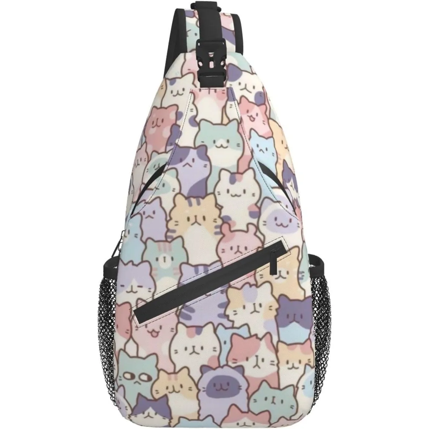 

Funny Cute Cat Sling Backpack Cat Chest Bags Crossbody Animal Shoulder Bag for Men And Men