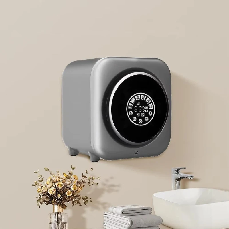 

Wall-mounted mini drum washing machine with dryer Automatic underwear cleaning and drying machine