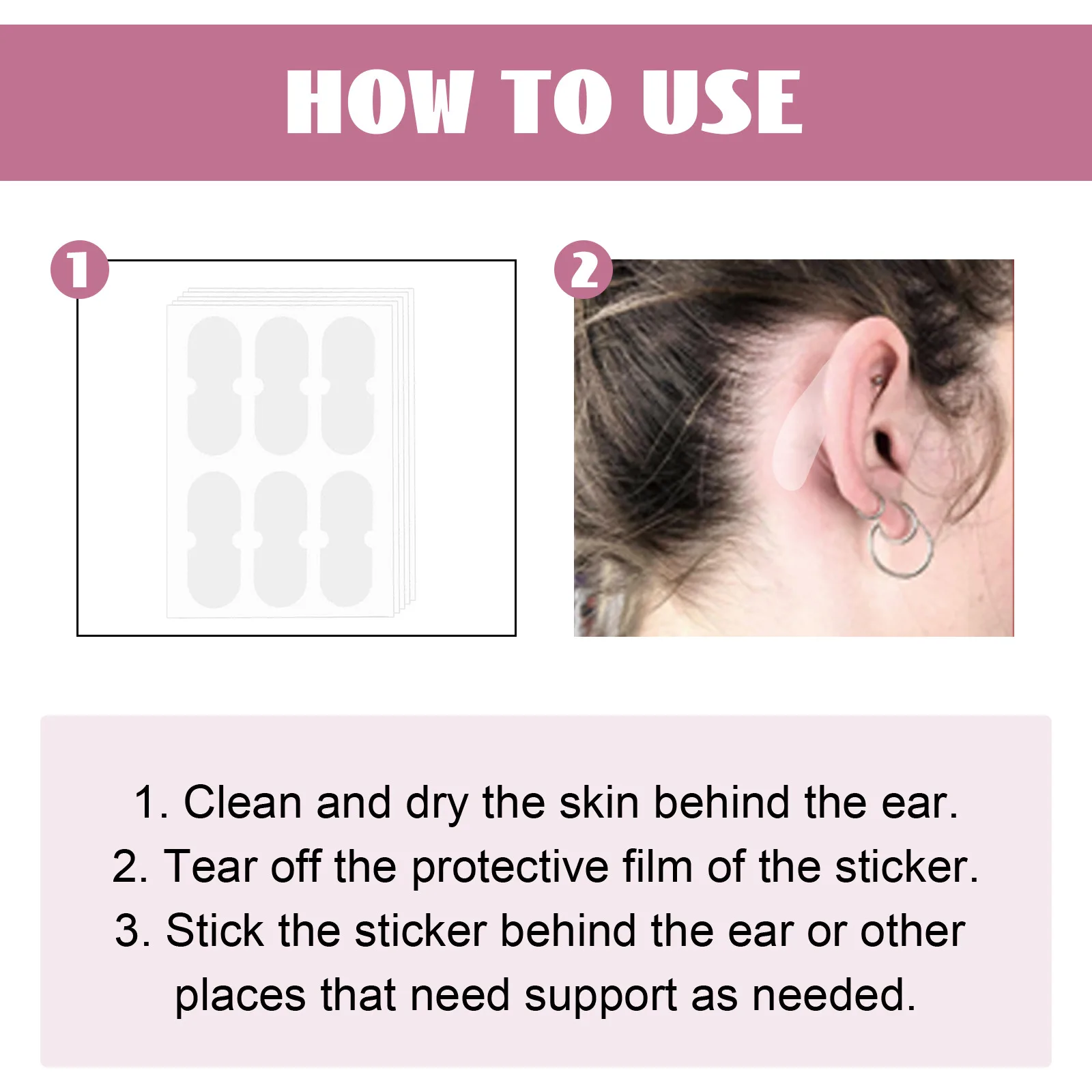 EELHOE Elf Ear Plasters Aesthetic Ear Corrector Self Adhesive Invisible Tape Transparent Elf Ear Stickers Beauty Care Products