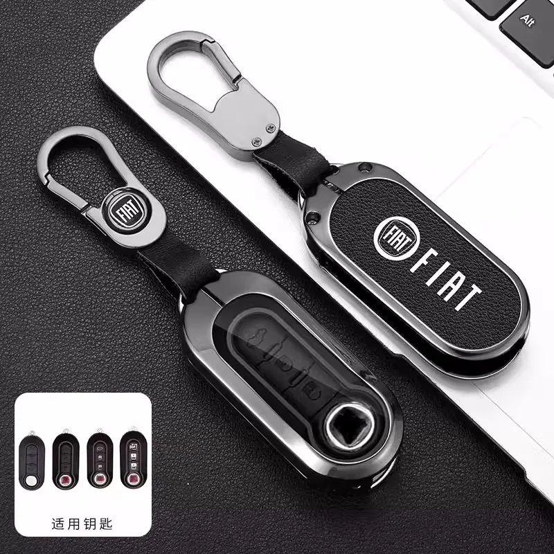 Zinc Alloy Car Key Cover Case Protector Holder Shell Fob For Fiat Ducato 500 500L Panda Grande Punto Lancia Musa Bravo Accessory