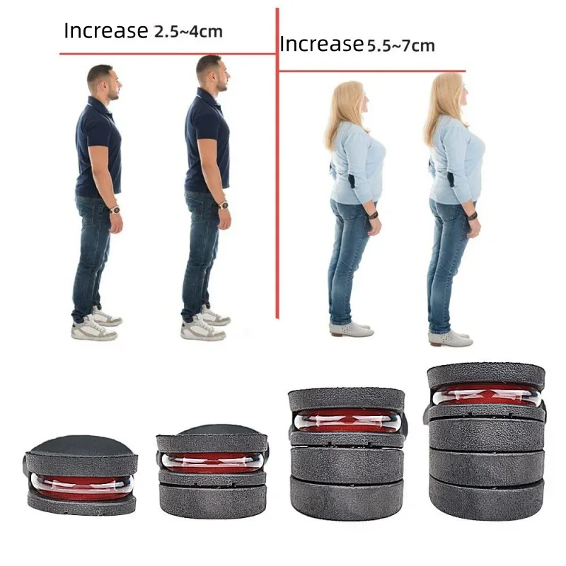 Height Increase Insoles for Men Women Heel Shoe Lift Insert Air Cushion Heightening Insoles Adjustable Shock Absorbing Foot Pad image 6
