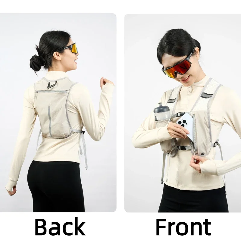 Running Vest Water Backpack Hydration Ultralight Running Pack Reflective Backpack For Women Men Hiking Trail Marathon Cycling