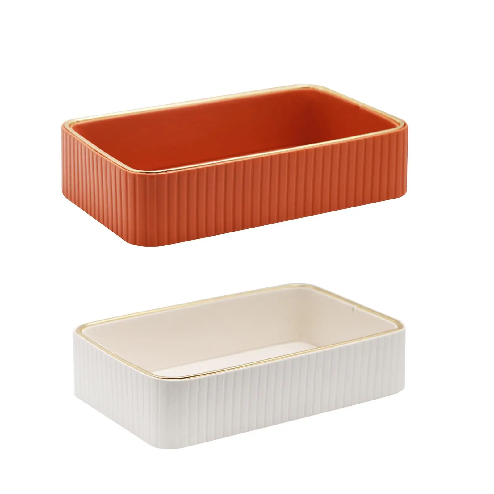 กล่องเก็บของออแกไนเซอร์จัดเก็บตั้งโต๊ะถาดใส่ Catchall อุปกรณ์สำนักงานสำหรับ