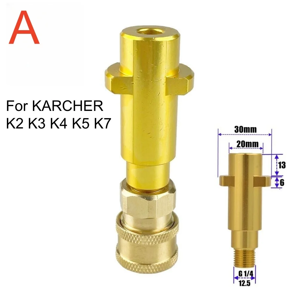 Pressure Washer Quick Connector 1/4" to Spray Gun KARCHER LAVOR NILFISK BOSCH AR STIHL Wash Gun Bayonet Adapter