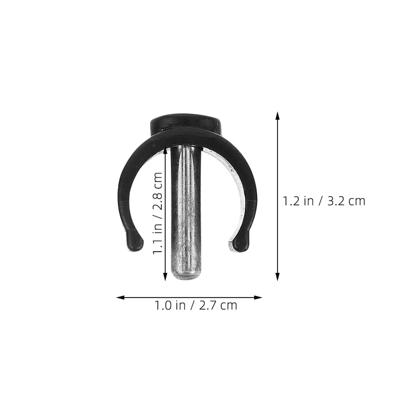 4Pcs Gray C-Shape Clamp Walking Cane Pin Locks ABS Steel Construction Secure Fit Easy Install Removal for Walkers Canes Trekking