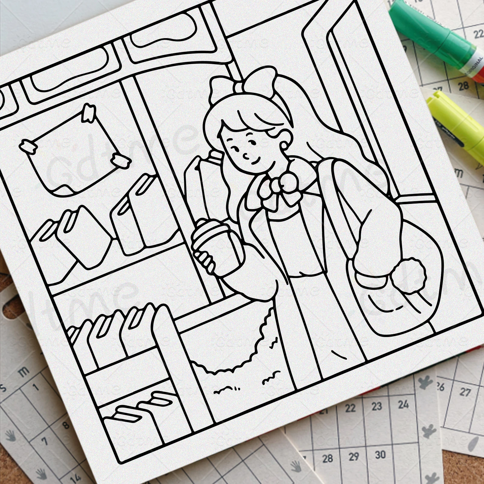 CHILL MOMENTS Bold-easy Patterns Coloring Book for Adults Cute Drawing Book Perfect Gift for Party and Birthday