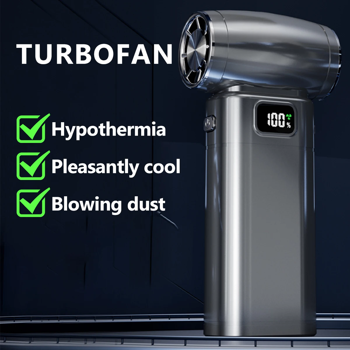 Soplador de aire de 800000RPM, Motor sin escobillas, ventilador Turbo Jet de alta velocidad con LED, potente soplador de polvo recargable por USB para coche/teclado