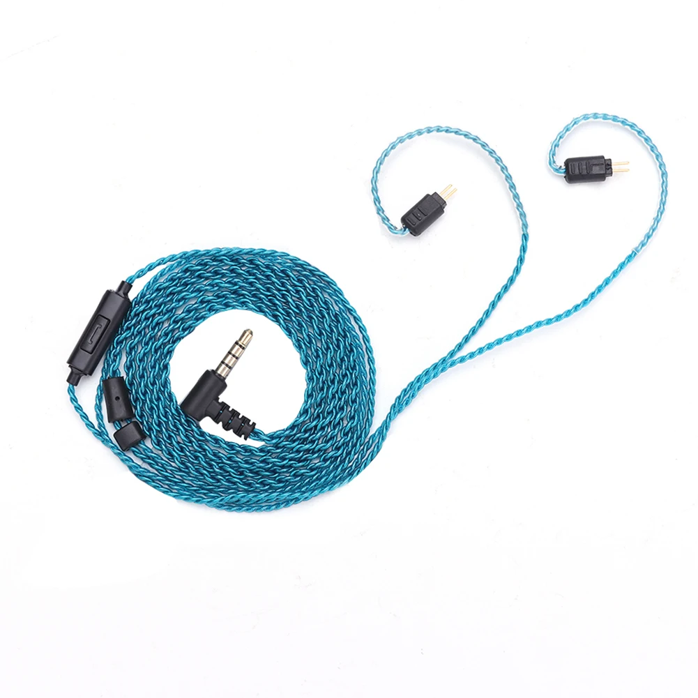 0.78 مللي متر 2 دبوس ترقية الصوت كابل 3.5 مللي متر التوصيل مع هيئة التصنيع العسكري سماعات الأذن كابل واحد كريستال النحاس ل ويستون 1964 UE3X UE18 W4R سماعة