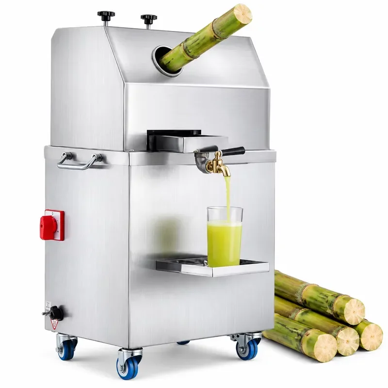 1100W Commercial Sugarcane Juicer Stainless Steel Portable Automatic Juice Extractor 5.8L Capacity for Industrial Retail Use
