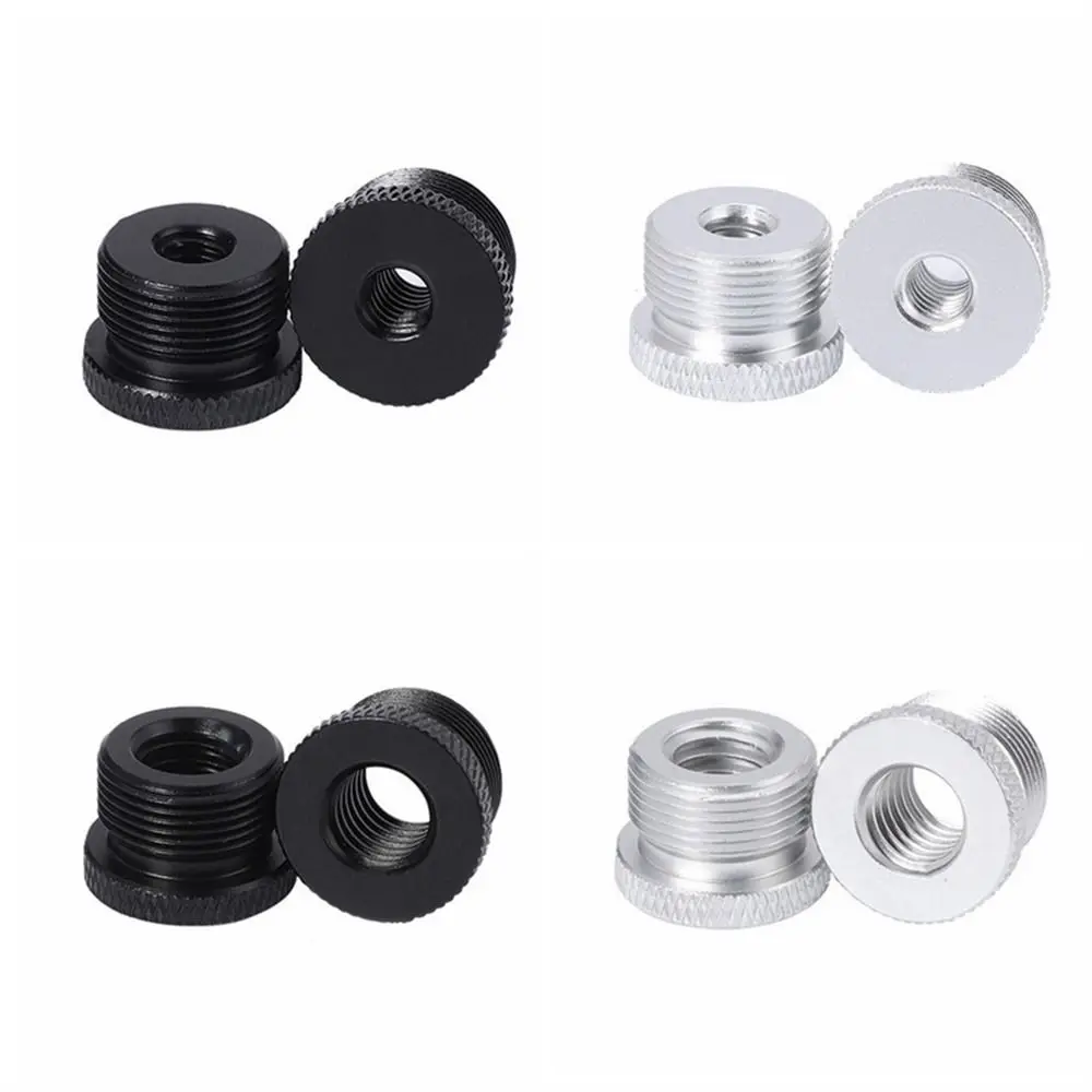 5/8-27 to 1/4 3/8 Microphone Conversion Screws Female to Male Screw Thread Mic Stand Adapter Fine Teeth Aluminum Alloy