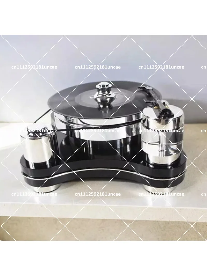 Minimalist Modern Vinyl Record Player Stainless Steel Model Room Hotel Clubhouse Living Room Ornament Decoration