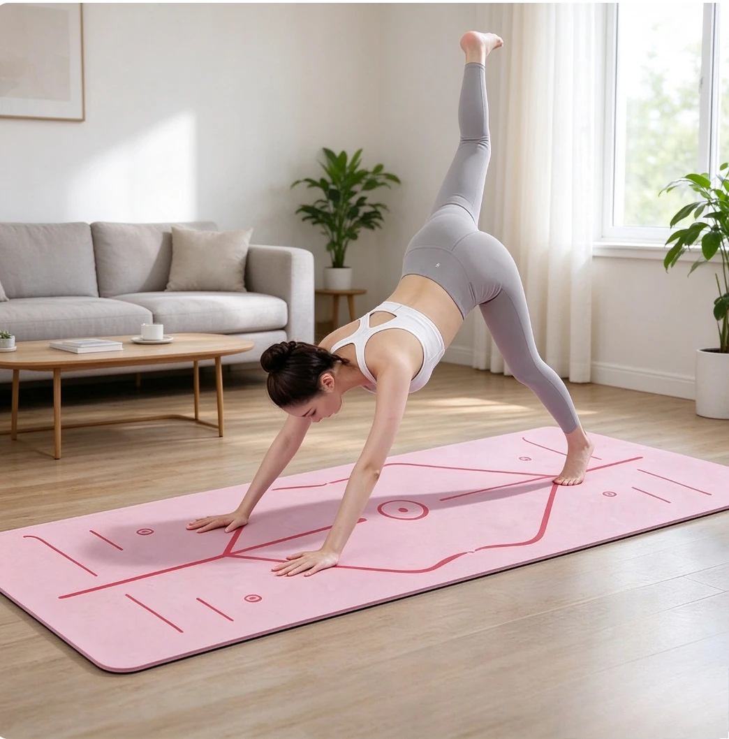 Home Yoga Mat Fitness Mat, Anti Slip and Silent, Thickened and Widened, Soundproof, Women's Jumping Mat Floor Mat