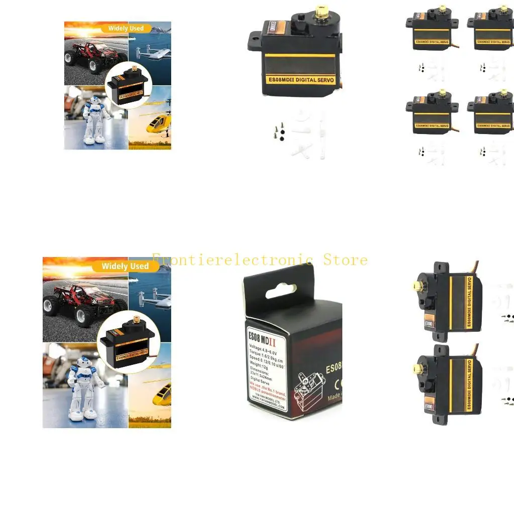 G8DB Model Aircraft Servo, ES08MDII Mini Digital Part with Gear Drive for Vehicle Movement, Robot Linkage Tasks