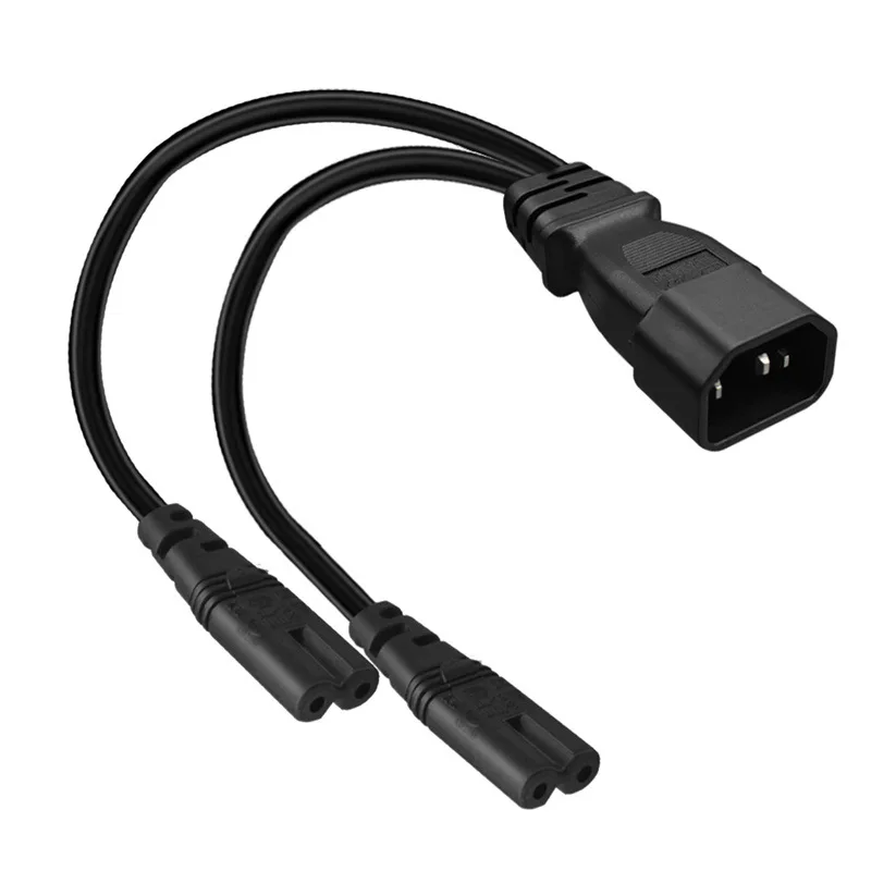 IEC 320 C14 to C7 Double 2 Pin Figure 8 Power Cable 0.3M Extender Electric Extension Cord Plug Connector UPS PDU Server