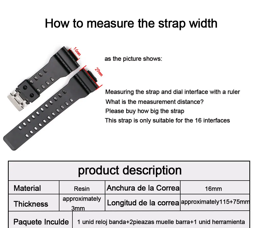 Resin Strap for G-SHOCK GA-110GB GA-100 GD120 GA400 GA-700 Steel Buckle PU Sport Replacement Band for Smart Watch