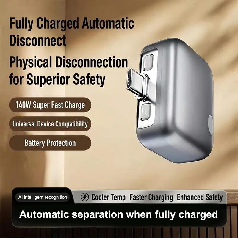 140W Super Fast USB C Charger With Auto Disconnect And Battery Protection Perfect For Phones Laptops Tablets Home Travel Use