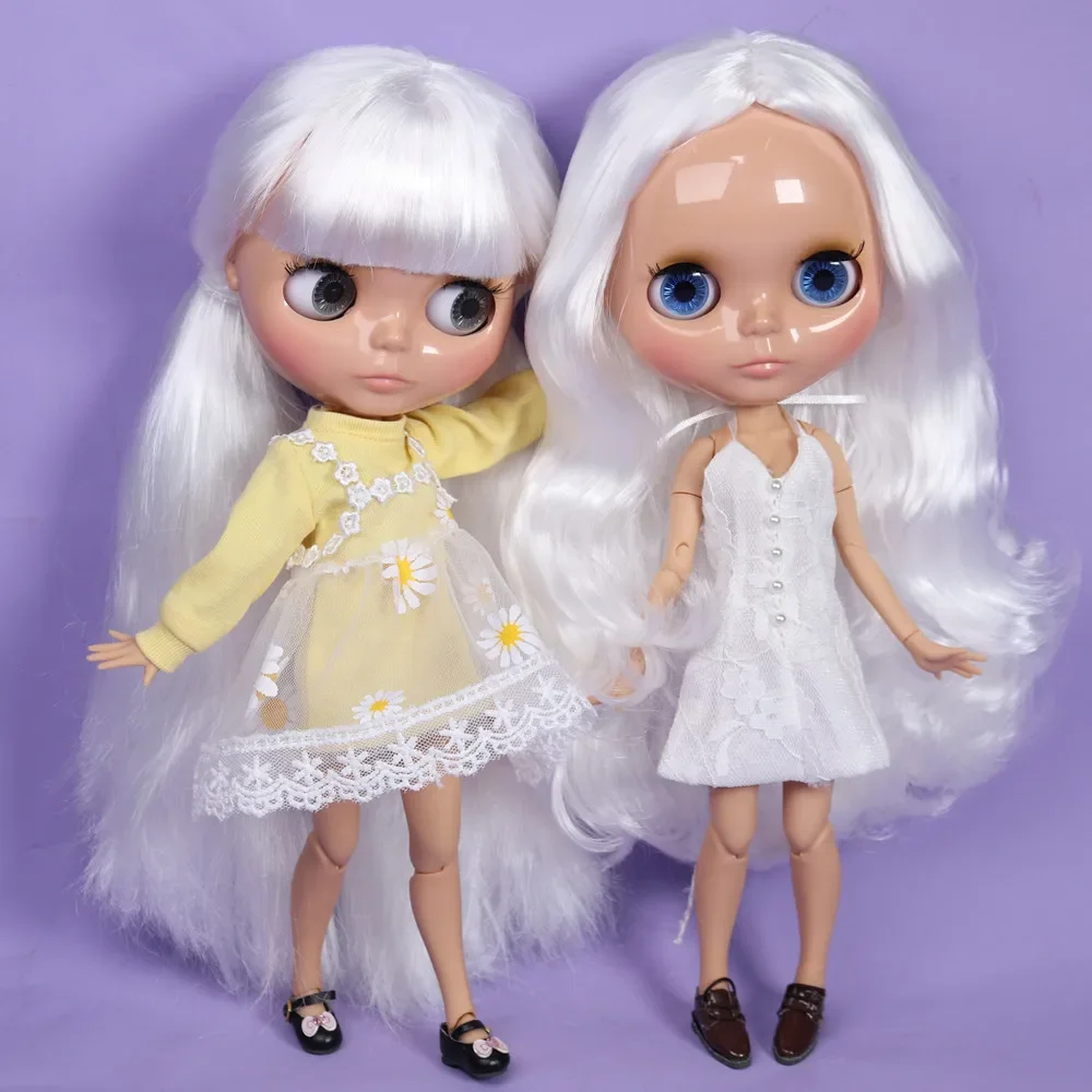 

Кукла ICY DBS Blyth для серии No BL136, белые волосы, шарнирное тело 1/6, BJD OB24, аниме-девушка