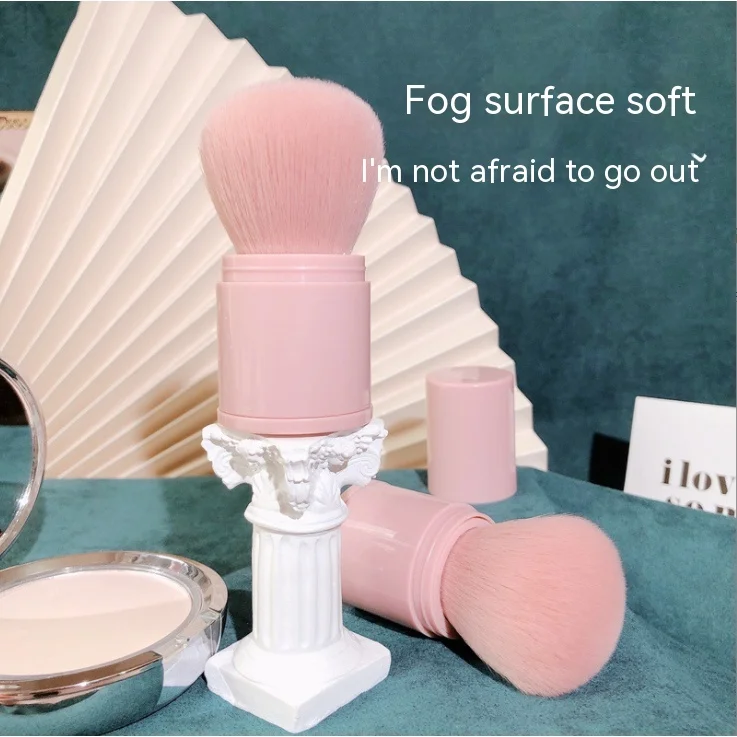 Pinceau de maquillage rétractable professionnel pour le visage, brosse à Blush, brosse de contour, pinceaux à poudre libre, cheveux synthétiques Ultra doux