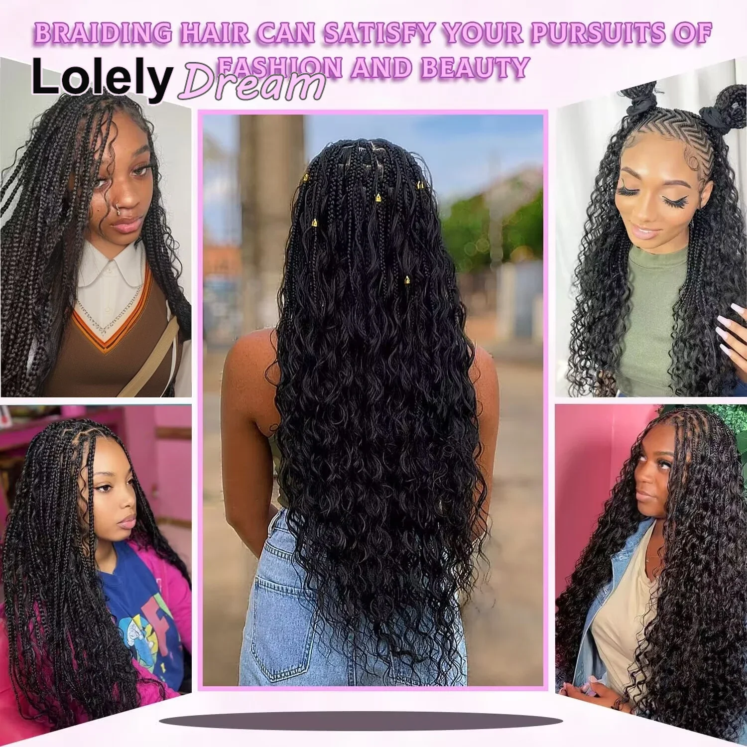 Deep Wave Human Braiding Hair 100% Unprocessed Human Hair Braiding Hair No Weft 18 Inch Curly Bulk Human Hair for Braiding #1B image 6