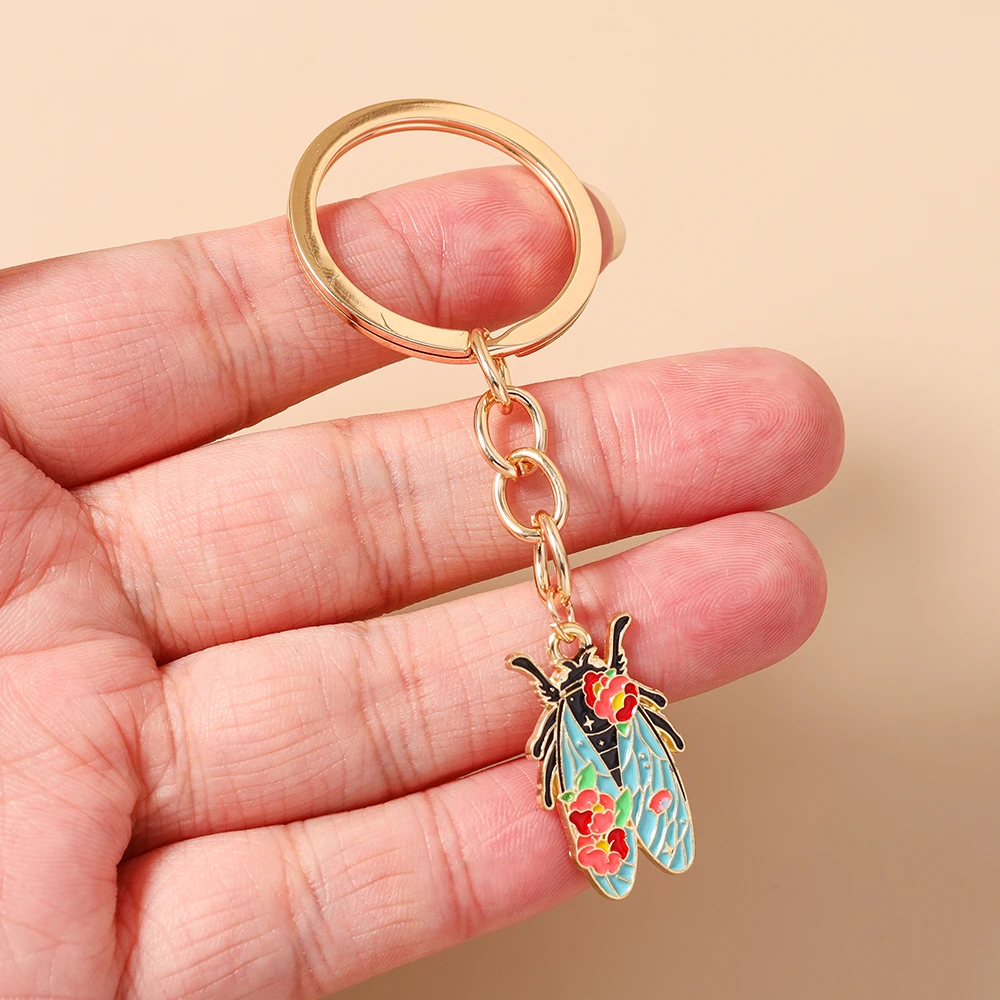 

Aihua Cute Insect Cicadas Scorpions Bees Keychain for Women Panda Keyring Handbag Pendants Ornaments Jewelry Gifts Trinkets