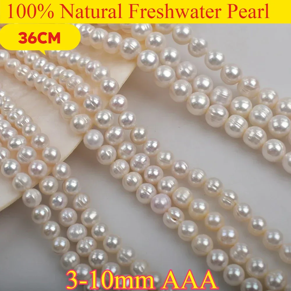 

AAA 3-10mm Smooth Natural Freshwater Pearl Potato Bead for Wedding Jewelry Making Supplies DIY Women Necklace Bracelet Accessory