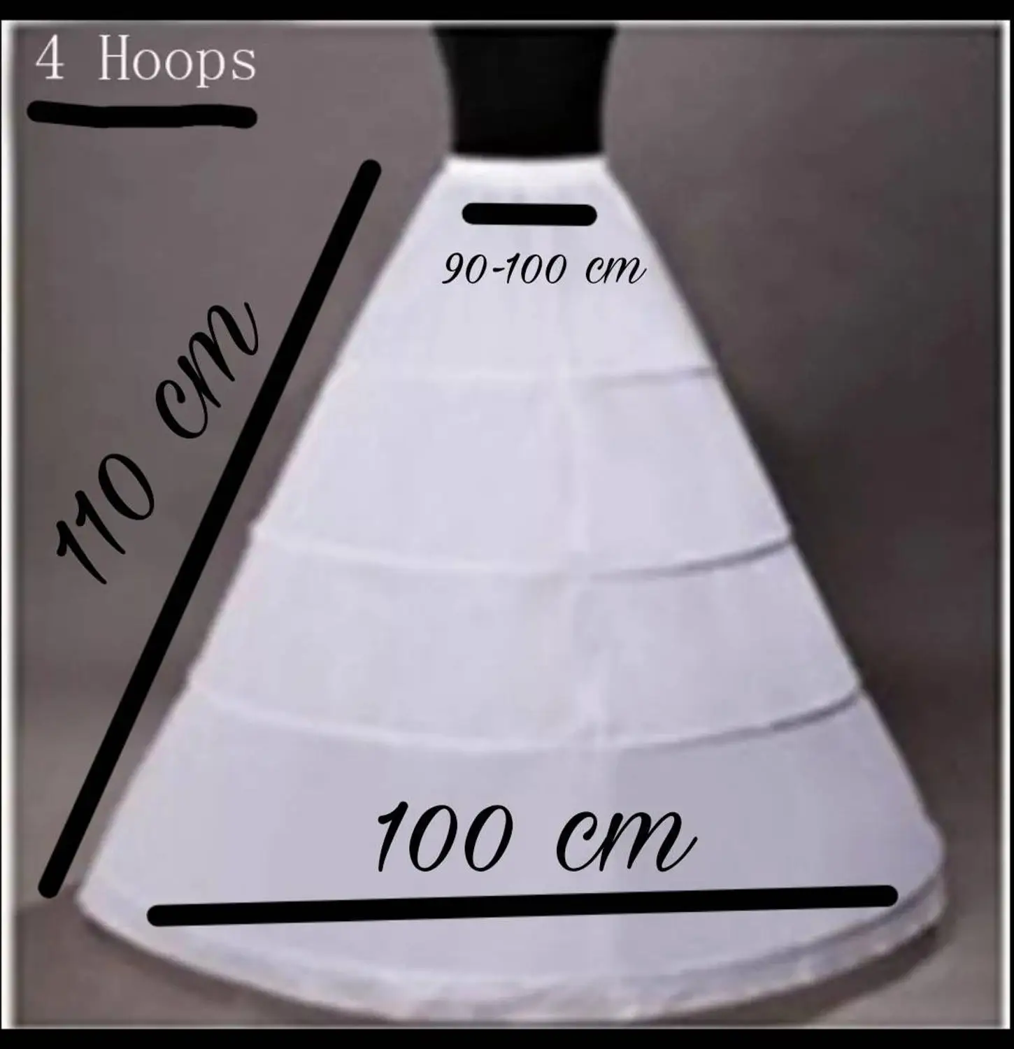 New Hot Sell 4Hoops Big White Petticoat Super Fluffy Crinoline Slip Underskirt For Wedding Dress Bridal Gown In Stock