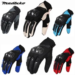 MADBIKE MAD-66-guantes de fibra de carbono para motociclista, manoplas transpirables de varios colores para Motocross, primavera y verano