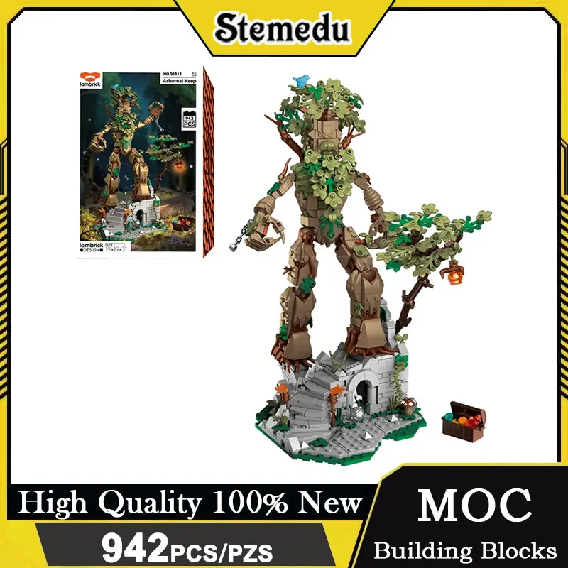 

942PCS Arboreal Keep Building Blocks Ancient City Sophora Spirit Tree Person Mythological Figures Model Detailed Bricks Toy Gift