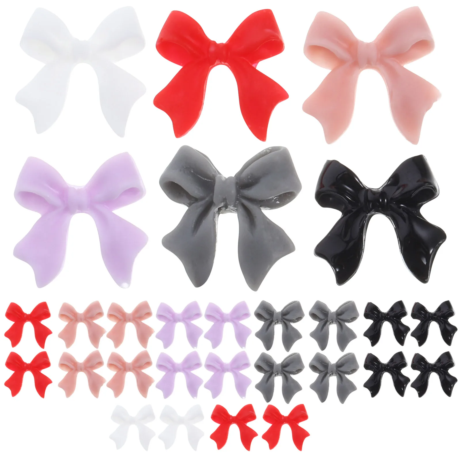 

60Pcs Bow Nail Art Charms Stylish Butterfly Knots for Acrylic Gel Nails DIY Nail Decorations Women Fashion Manicure Jewelry Bulk