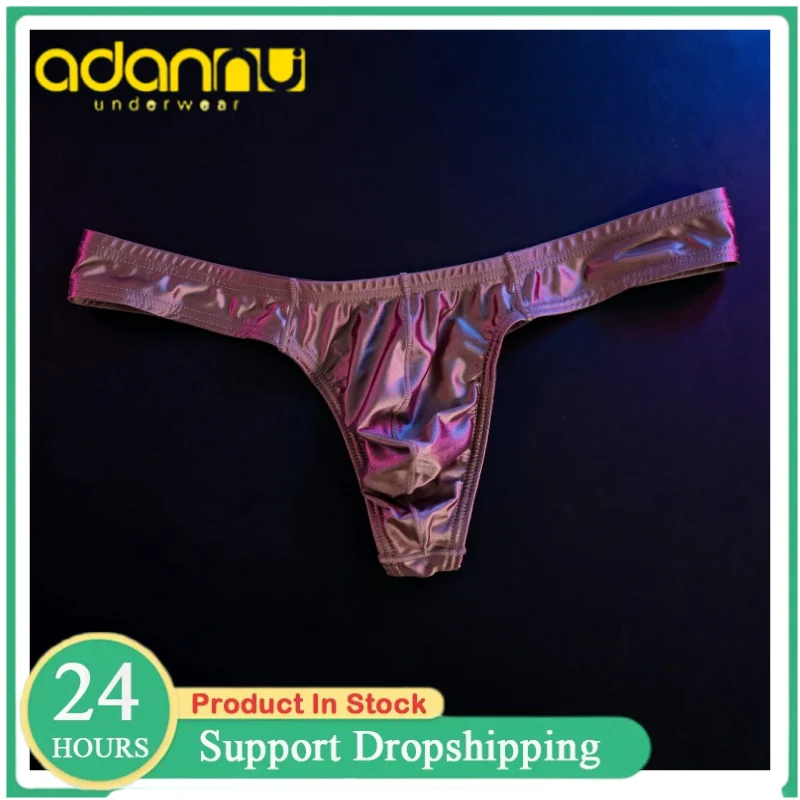 1/2/3Pcs Men's Ice Silk Nylon Thongs  Set Soft Breathable Comfortable Underwear Underpants High Elastic Large Crotch Man Thong
