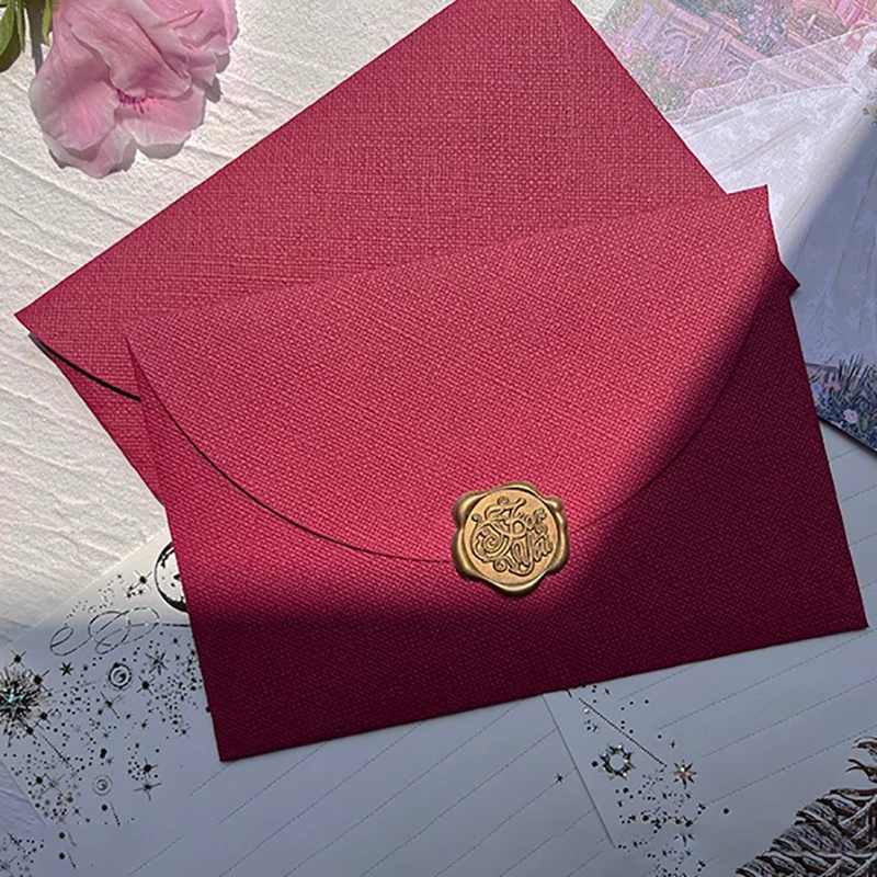 50 個の封筒テクスチャ 16x11cm 高級ポストカードレターギフトボックス文具包装封筒結婚式ビジネス招待状用