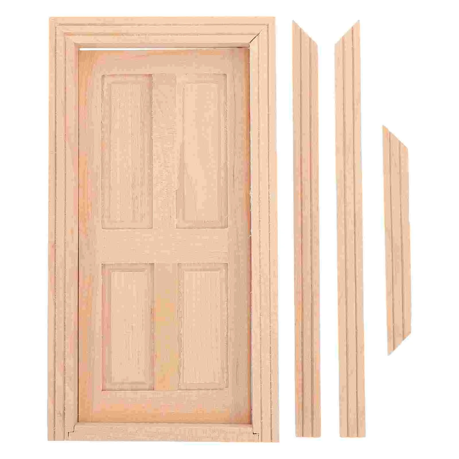 Door Model Movie Wooden Miniature Decorative Dollhouse Furniture Decors Baby