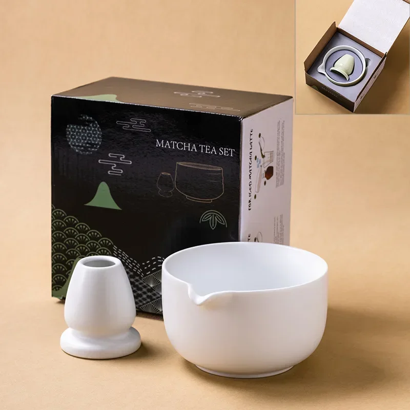 2個セット-抹茶泡立て器-クリミック口-日本茶泡立て器-再利用可能-抹茶作りキット-500ml-茶碗-茶愛好家向け