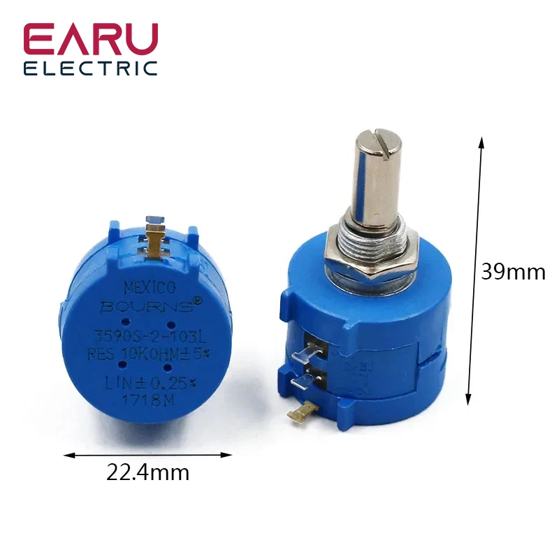 3590S-2-103L 3590S 10K ohm Precision Multiturn Potentiometer 10 Ring Adjustable Resistor