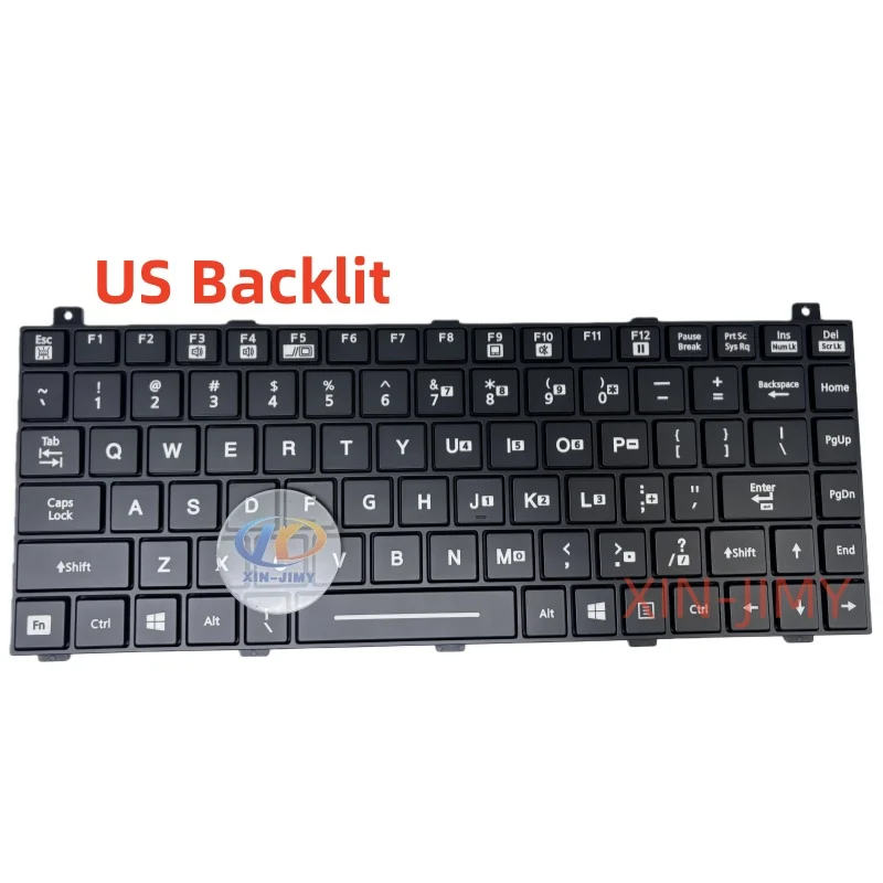 US layout Laptop Keyboard For GETAC S410 G4 G5 Red-backlit