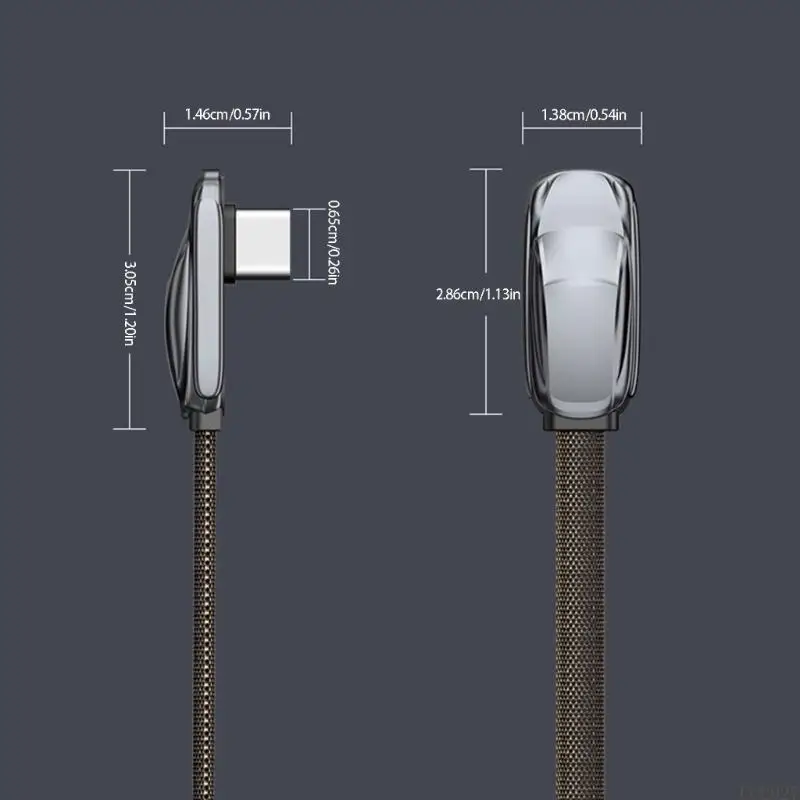 B03F Advanced 240W L Design Car Charging Cord With Enhanced Durability And Rapid Power Delivery USB C Data Cord for Travel
