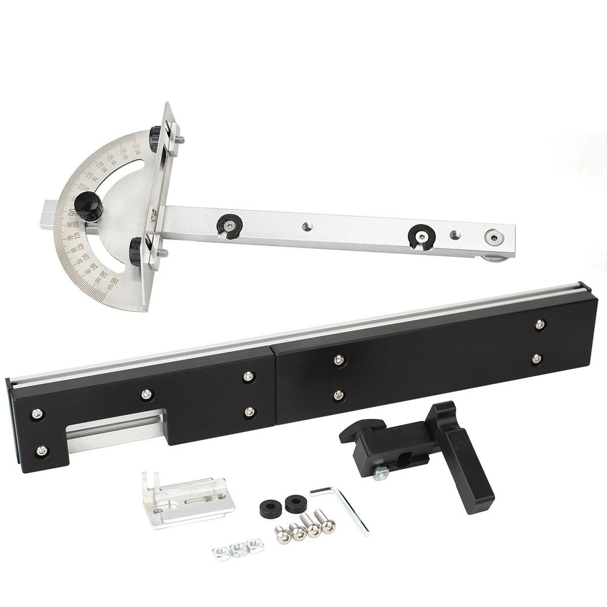 

Miter Gauge With Track Stop Table Saw/Router Miter Gauge Sawing Assembly Angle Ruler DIY for Table Saw Router Woodworking Tool