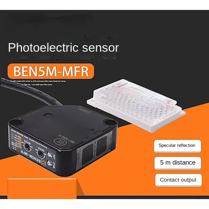 Photoelectric Switch BEN5M-MFR Measuring Distance 5M Square Mirror Reflection Type Photoelectric Sensor