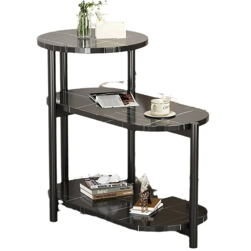 Modern Nordic Multi-Layer Side Table, Light Luxury Small Coffee Table, Space-Saving End Table for Living Room Small Space