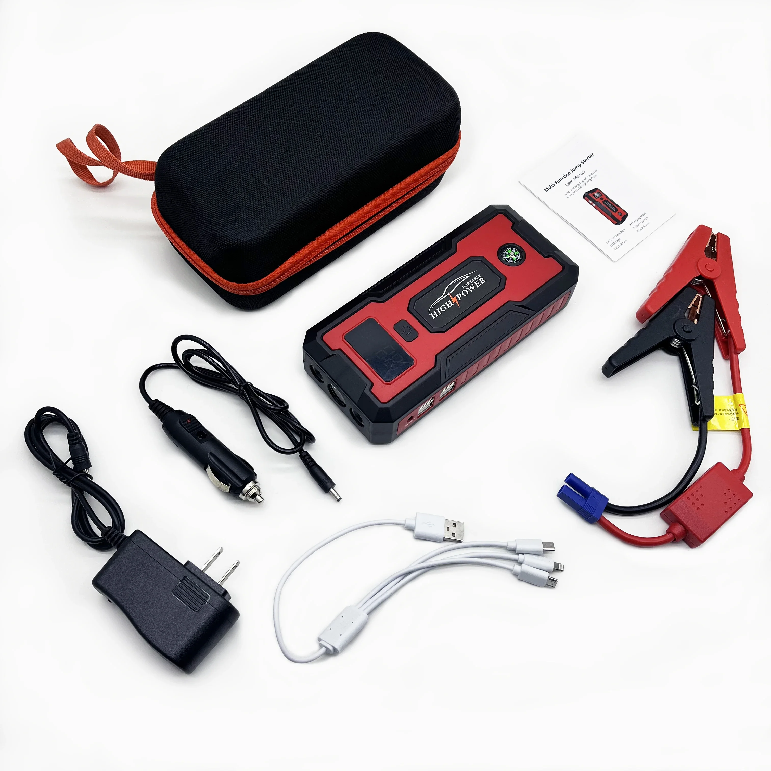

l # For Gligle 1200A Dead-battery Savior Car Jump Starter 99800mAh Power Bank Auto Emergency Tool